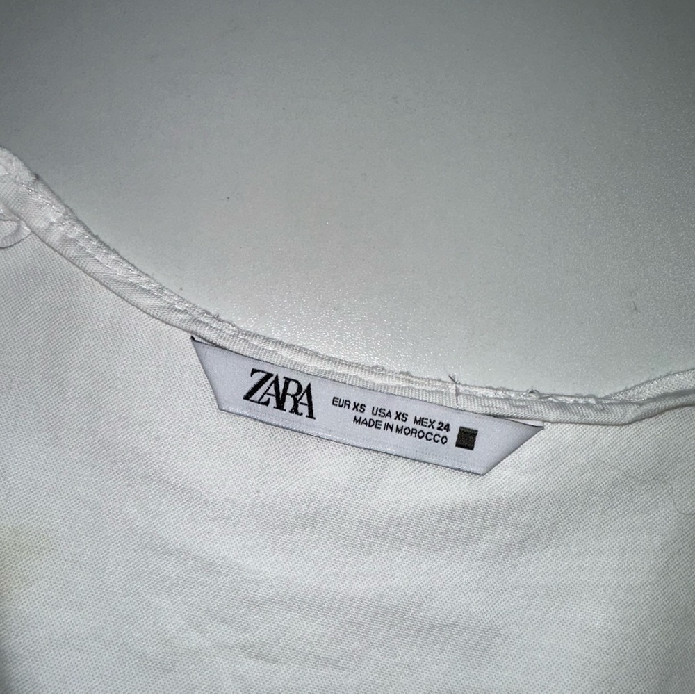 Zara White Mini Babydoll Dress - Picture 5 of 5